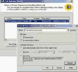 Выбор расписания индексирования (Microsoft SQL Server )